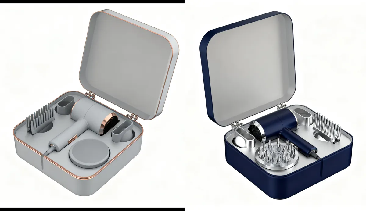 Grooming kit in hard-shell cases