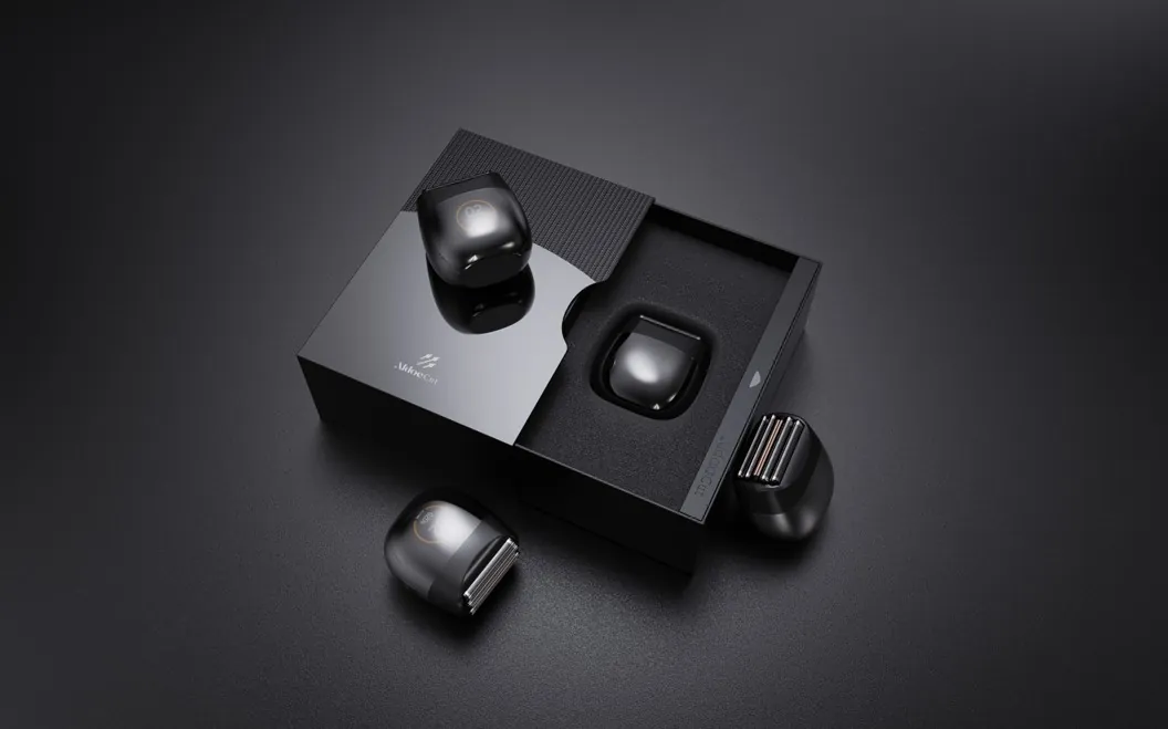 Presentation box with device and attachments